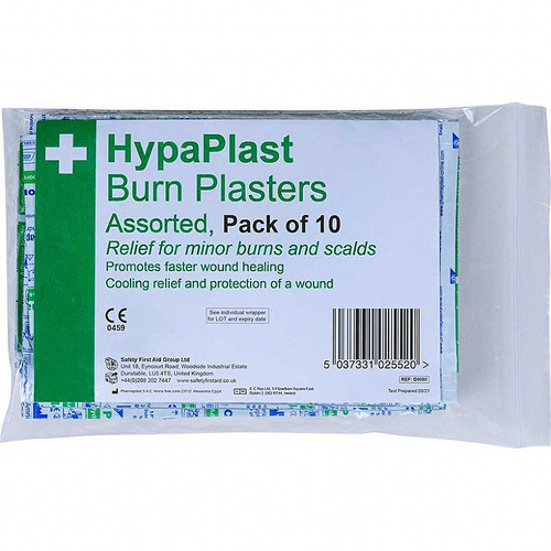 Assorted burn plasters (Pack of 10) Emergency Response T