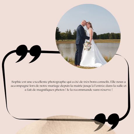avis laissé par client lors de leur mariage en juin 2023