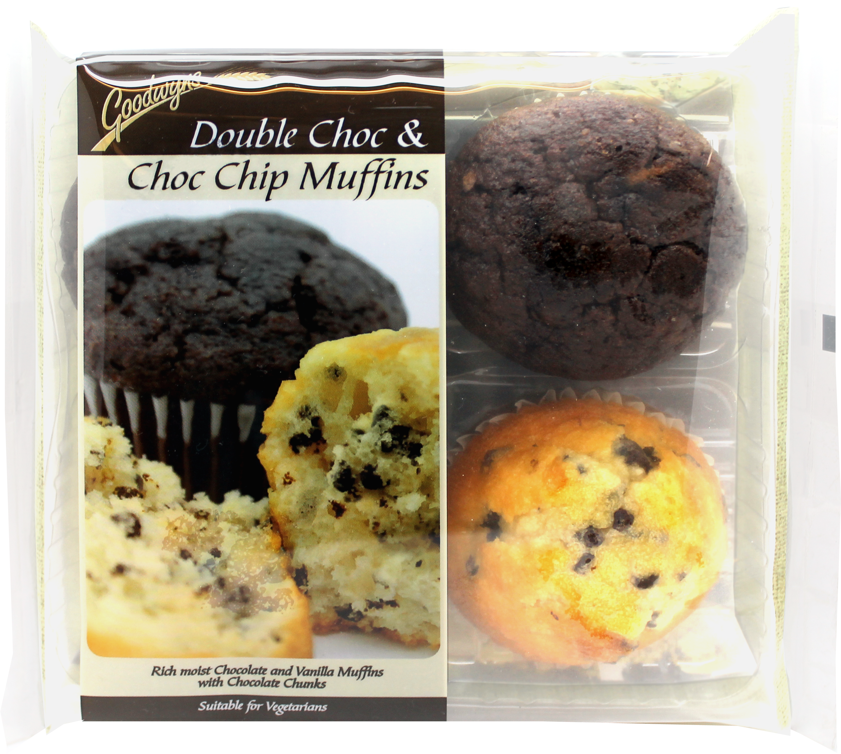 CK 280 Chocolate & Double Choc Muffin 4Pk