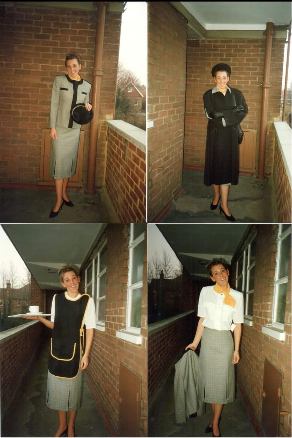 Sally dressed up in Monarch Airlines uniform