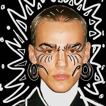 Picture of Daniel with his doodling