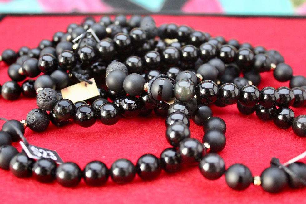 Thumbnail: BLACK DIAMOND I Gemstone Bracelet I LOOBEAD