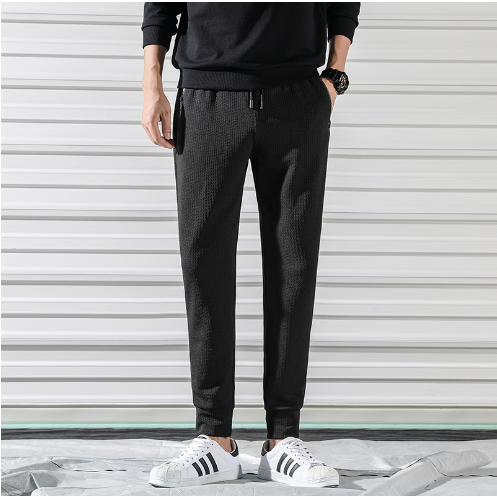 Thumbnail: Korean Slim-Fit 9-Point Pants with Rivets