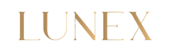 Lunexwear gold logo on maroon background