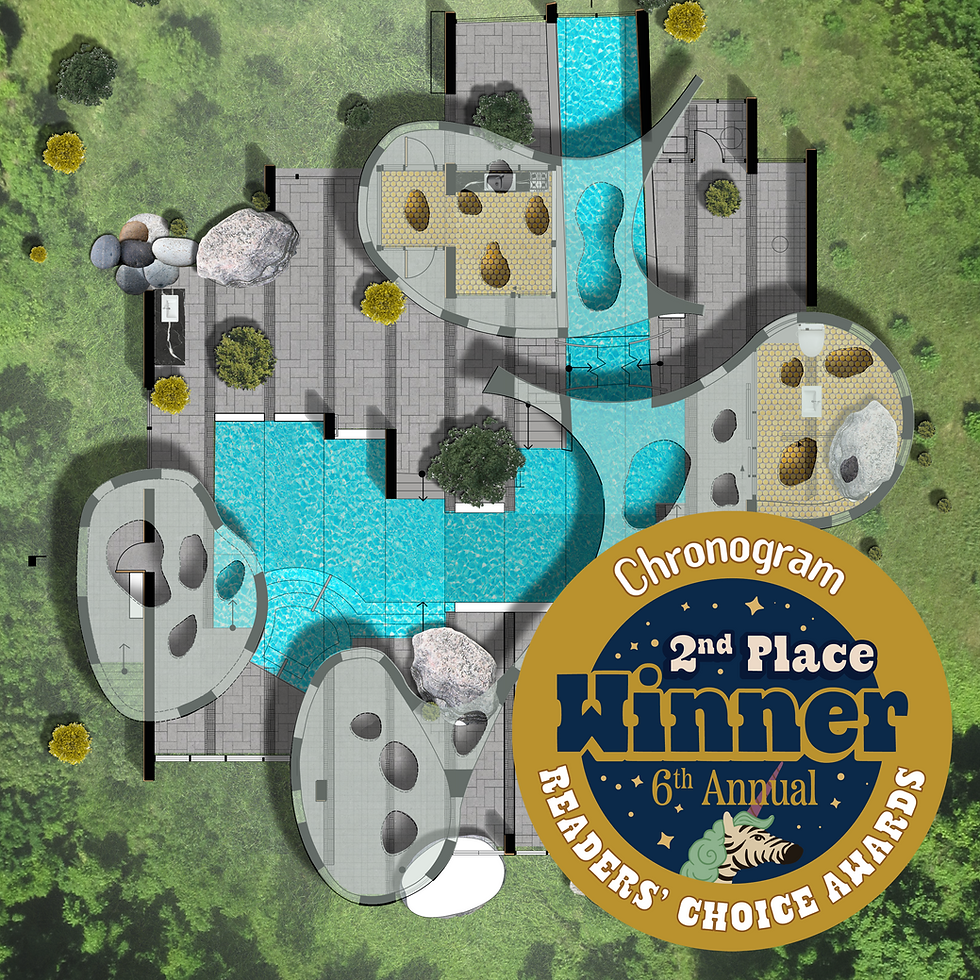 Rendering of 765 North Mountain Road with sticker on bottom-right that reads: "Chronogram Reader's Choice Awards: 2nd Place Winner"