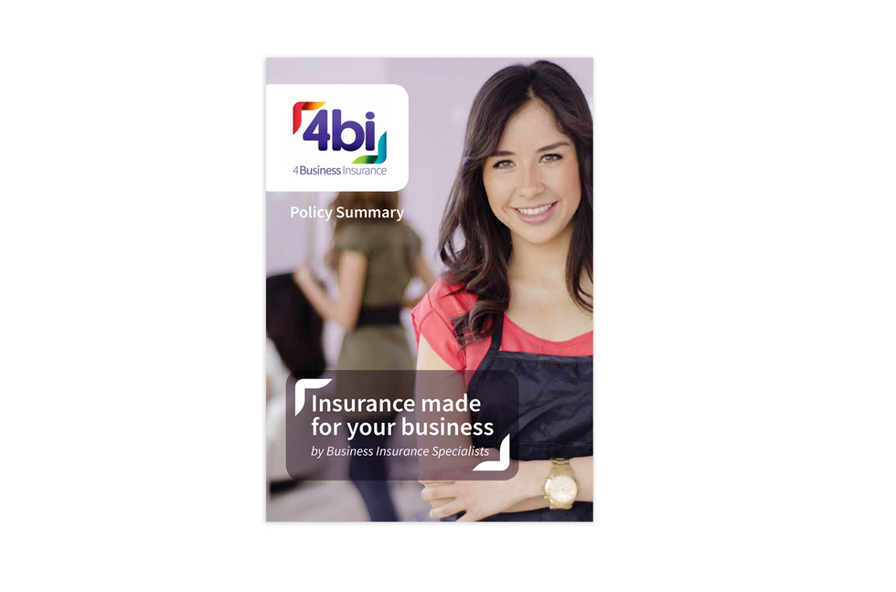 4BI Insurance Policy Brochure Front cover