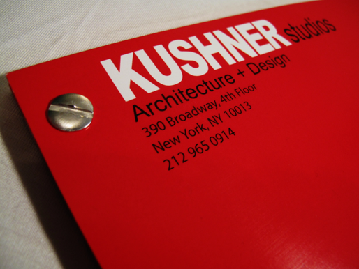 KUSHNERstudios' Portfolio: KUSHNERstudios' custom portfolio booklets, Summer 2011