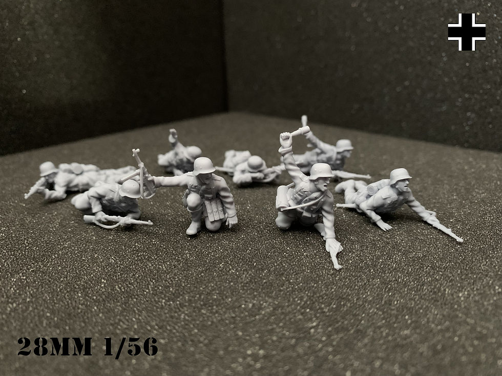 Miniature : German Lying down combat group  collection From Meuse to Volga