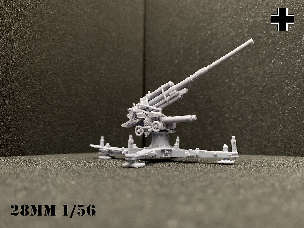 Miniature : German AA gun 8.8cm FlaK 37 firing position