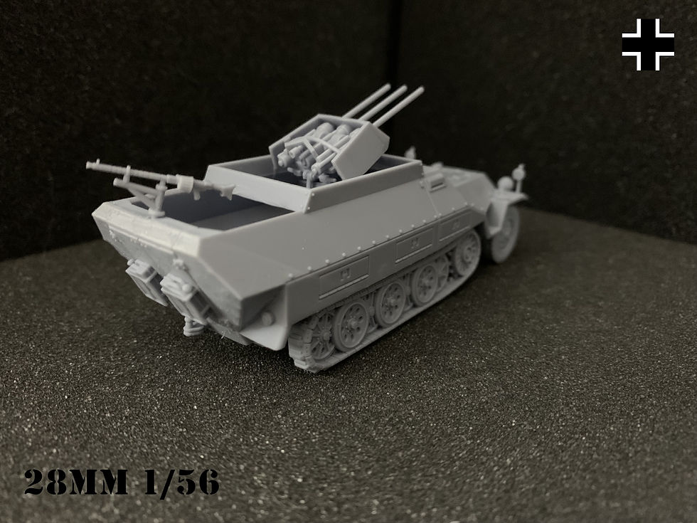 Thumbnail: German SdKfz 251/21 Ausf.D Fliegerabwehr Schutzenpanzerwagen (Drilling)