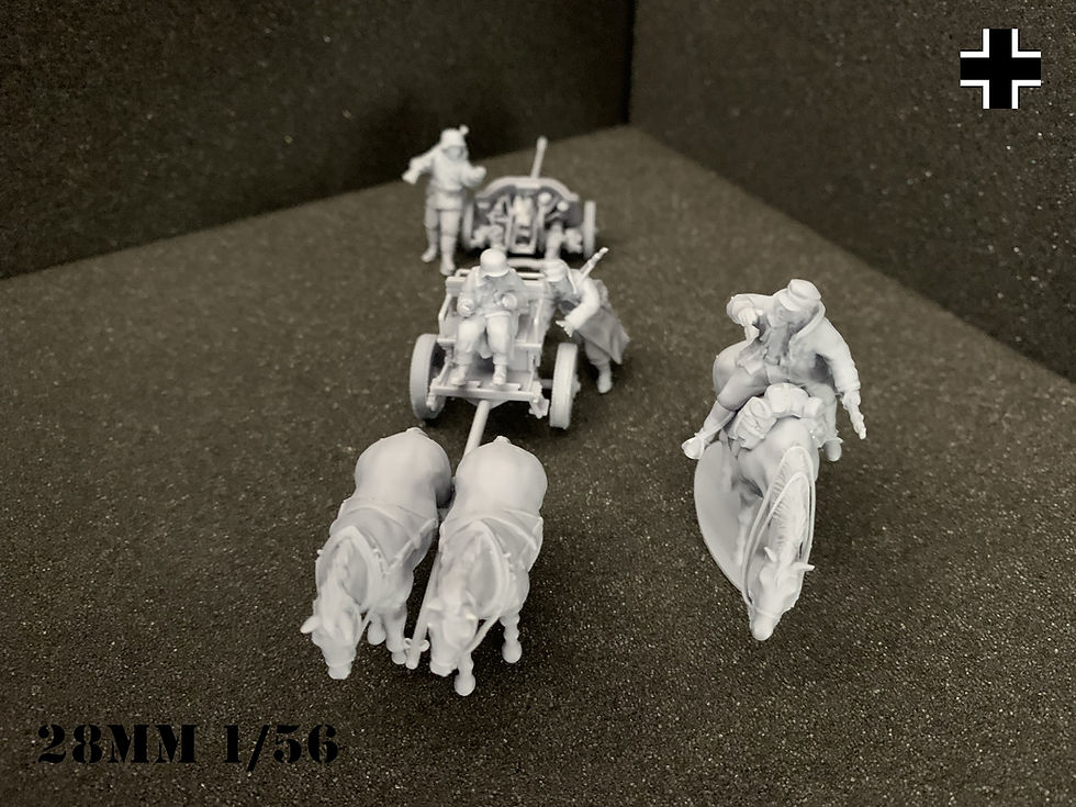 Miniature : German Limber M42 with pak 38 full set