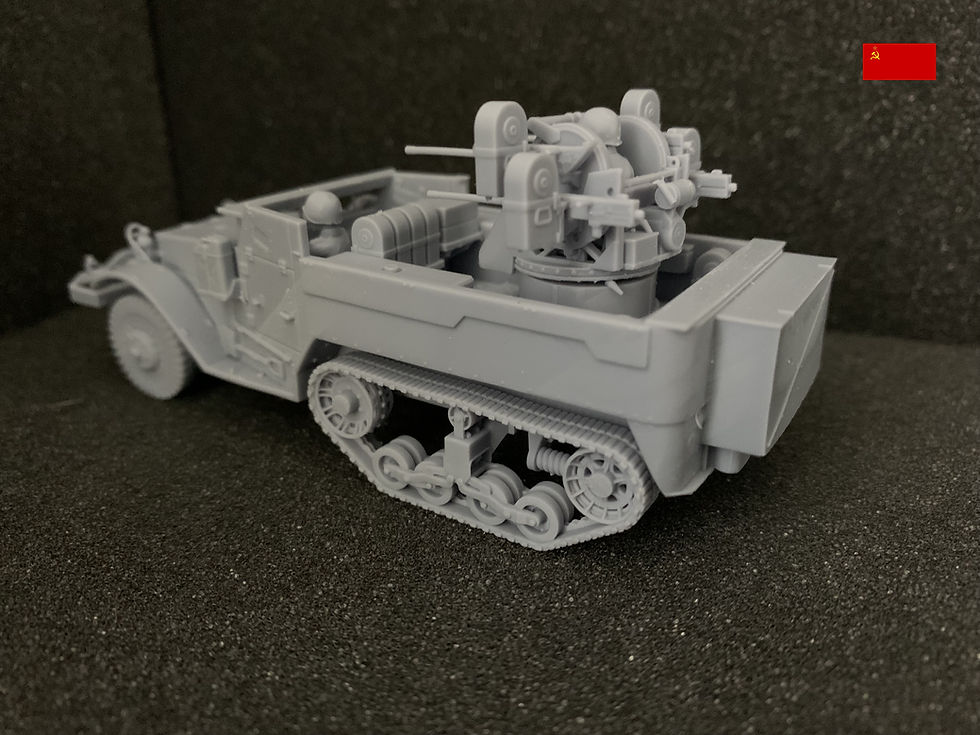 Miniature : Soviet M17 Halftrack M45 Quadmount .50 caliber M2 Browning