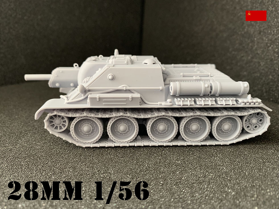 Miniature : Soviet Tank SU-122 Closed Hatch 122mm
