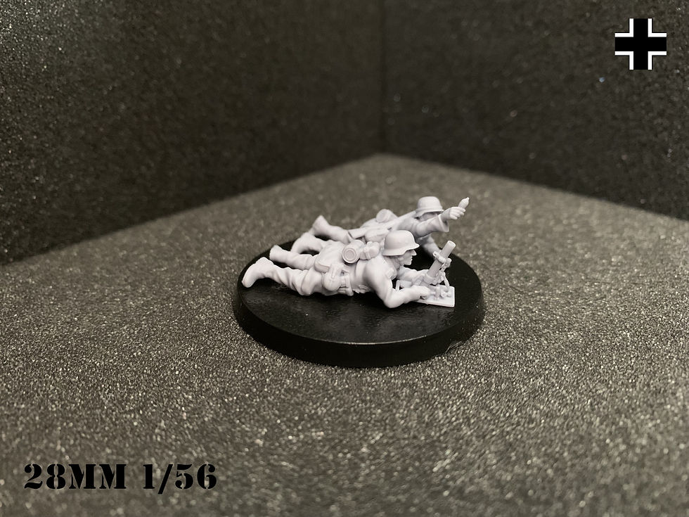 Miniature : German 50mm Mortar Team  collection From Meuse to Volga