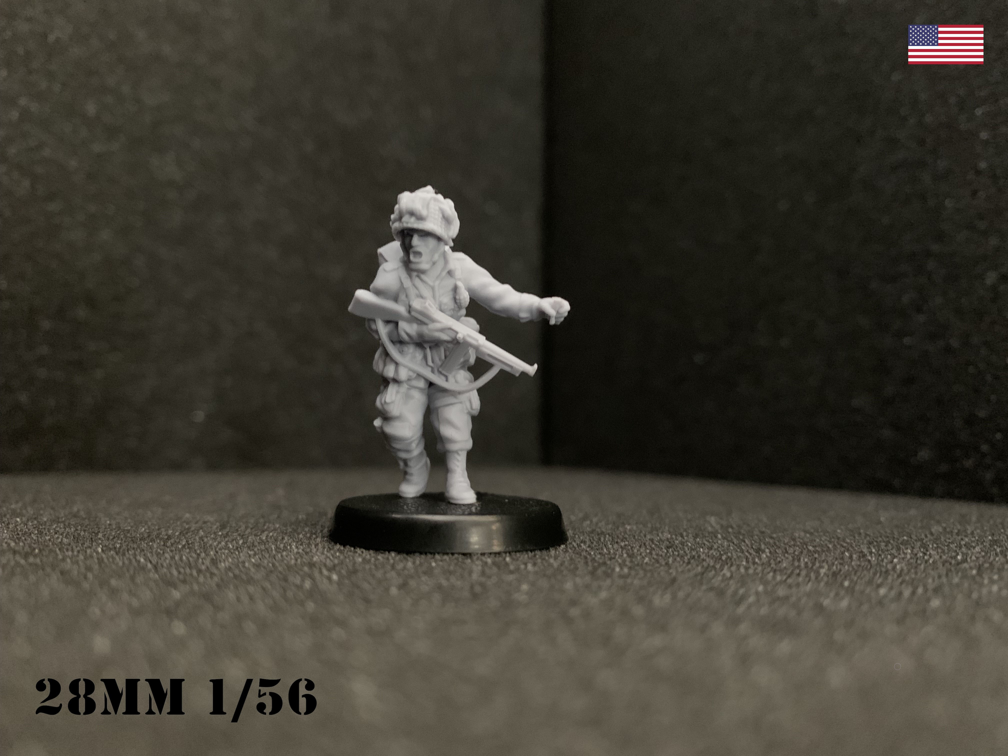 US Paratrooper with assault grenade