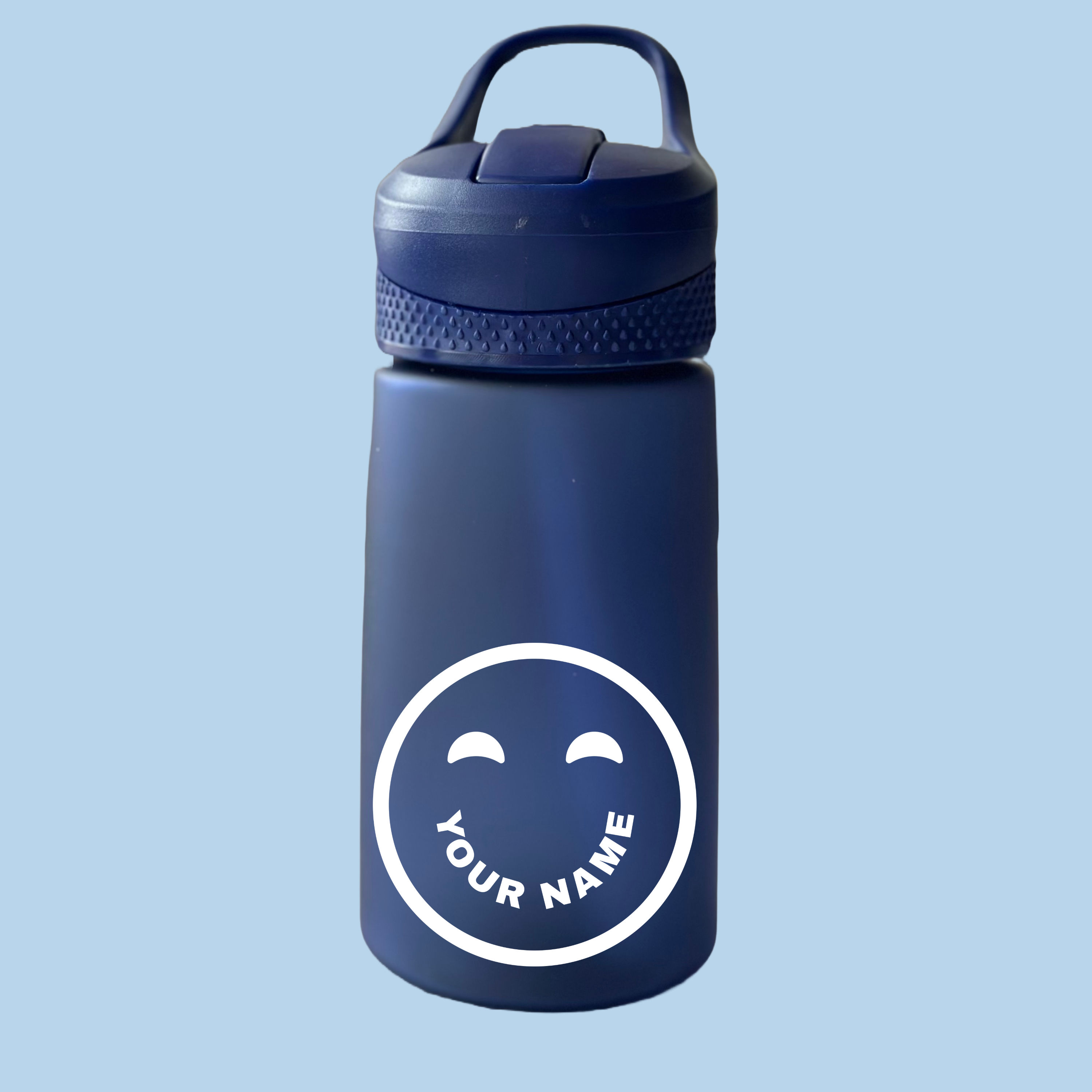 Blue Push Button Water Bottle - 520ML