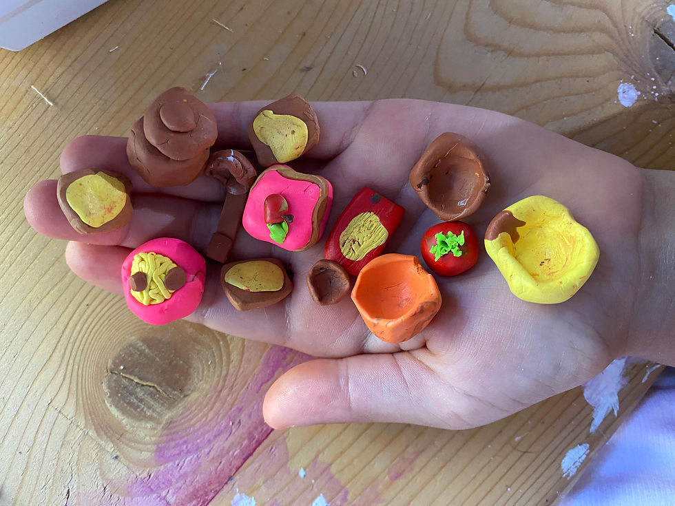 Serin'in yaptığı yiyecekler.