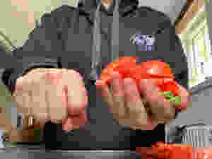 A fist portion size of veg or salad