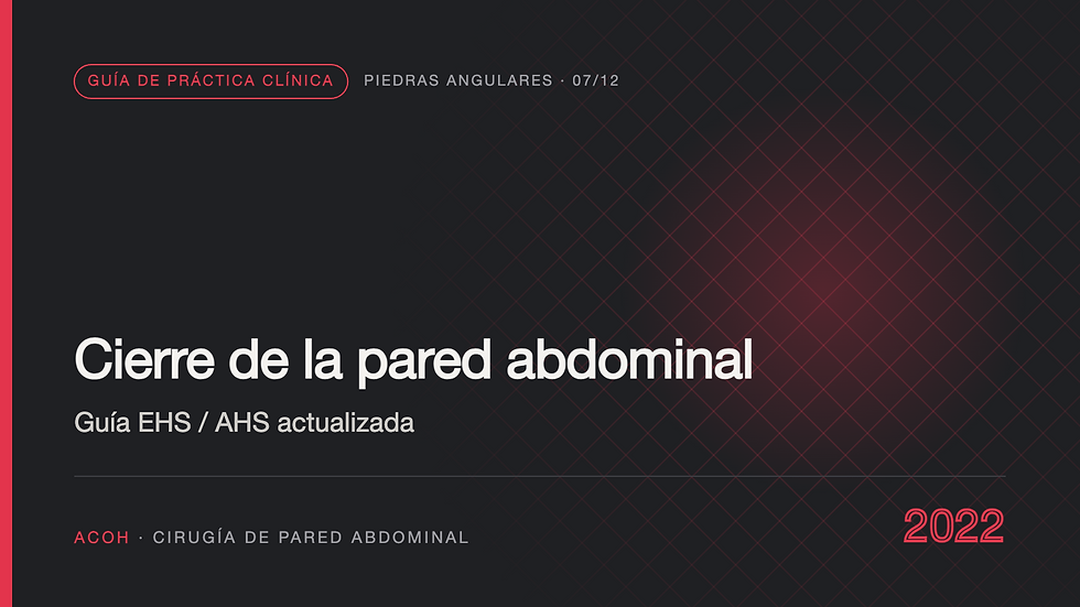 Portada ACOH: guía EHS/AHS de cierre de la pared abdominal