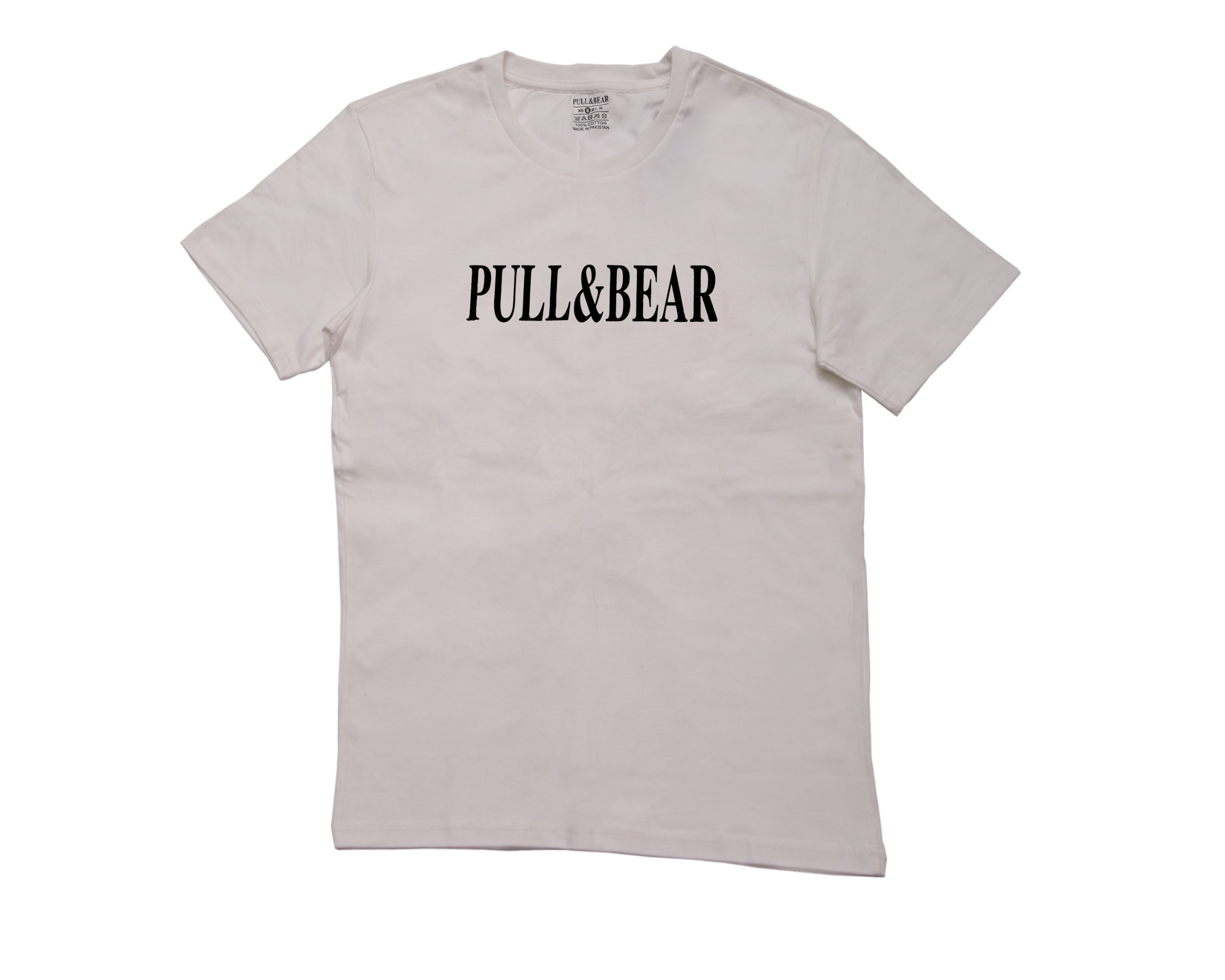 Crew Neck White Pull & Bear - T-Shirt