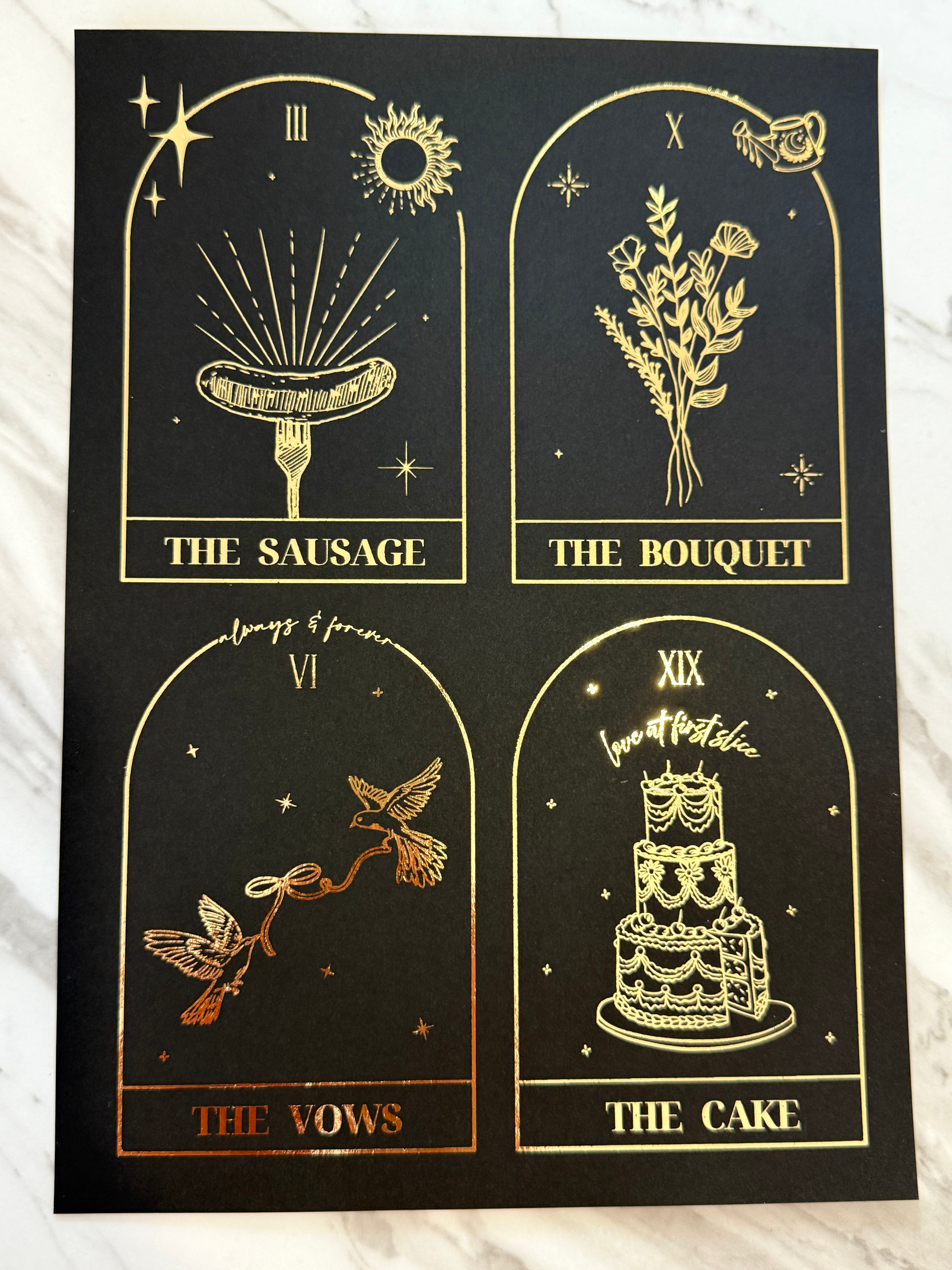 Wedding Tarot A4 print