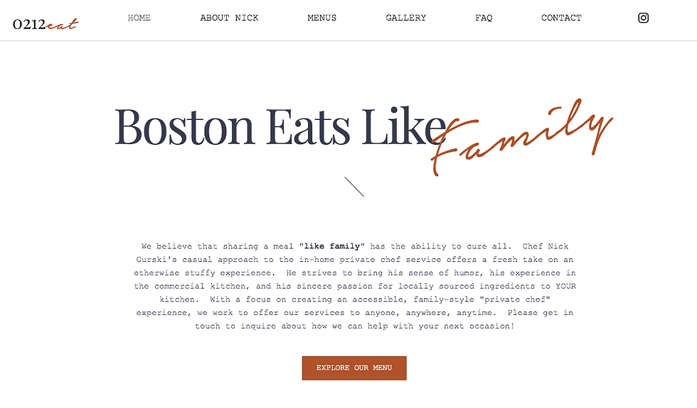 0212Eat Website Design - About Services