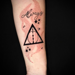 tattoos, tattoo, orlando tattoo, oviedo tattoo, orlando tattoos, oviedo tattoos, ink, tattoo shop, tattoo studio, YTL Studios, YTL, YTL studio INK, tattoo idea, tattoo ideas, tattoo Inspo, tattoo artist, tattoo inspiration, Tattoo Pinterest, tattoo lovers, Harry Potter, Harry Potter tattoo, deathly hollow, deathly hollow tattoo, wand, always, dot work, dot work tattoo, stars, star tattoo, forearm, forearm tattoos, black work, black work tattoo,