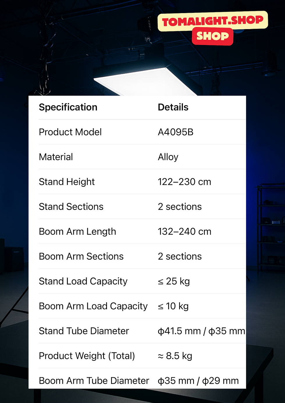 Thumbnail: BLACK BOOM 2.3 Boomlightstand