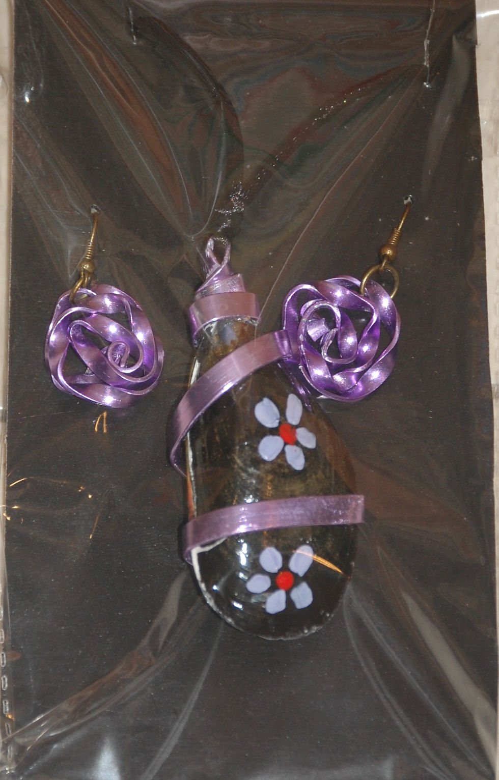 conjunto pendientes y colgante