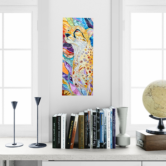 Kasi - Strong Willed, Cheetah original artwork in watercolour by Raven Foster Art.png