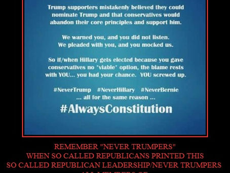 REMEMBER THE SO CALLED "NEVER TRUMP BUNCH" AND THEIR CORE PRINCIPLES