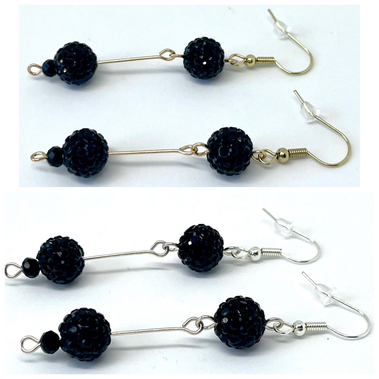 Black Rhinestone Earrings