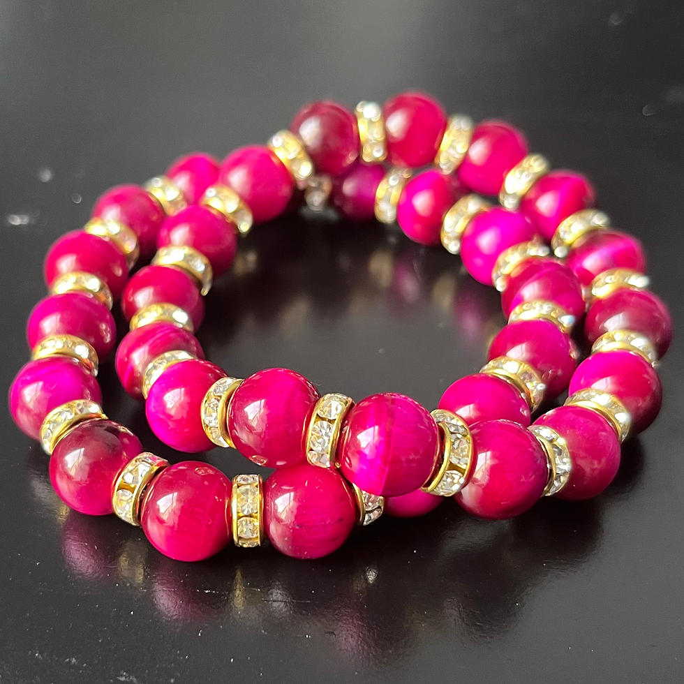 Magenta Tiger's Eye Bracelet