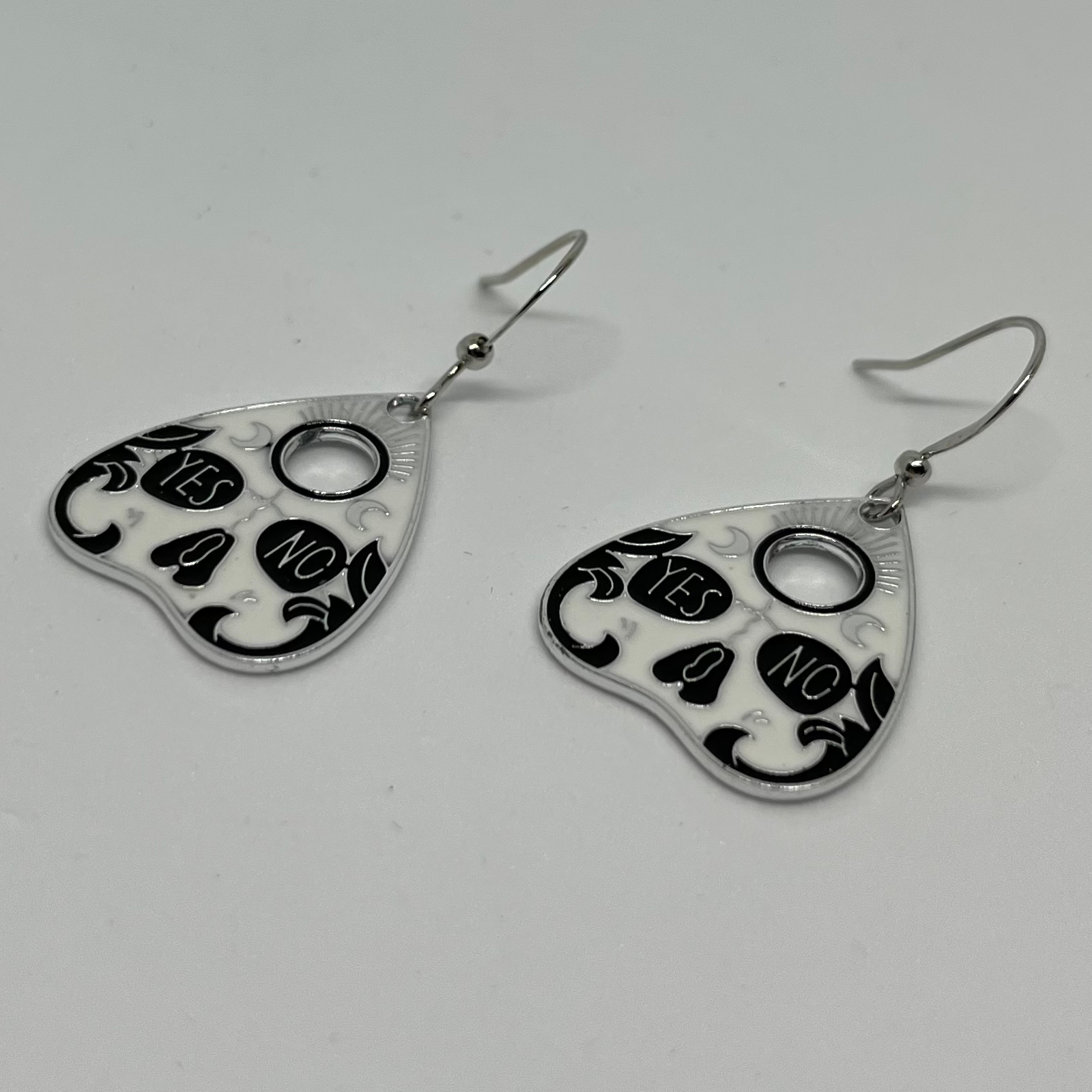 Ouija Planchette Skull Earrings