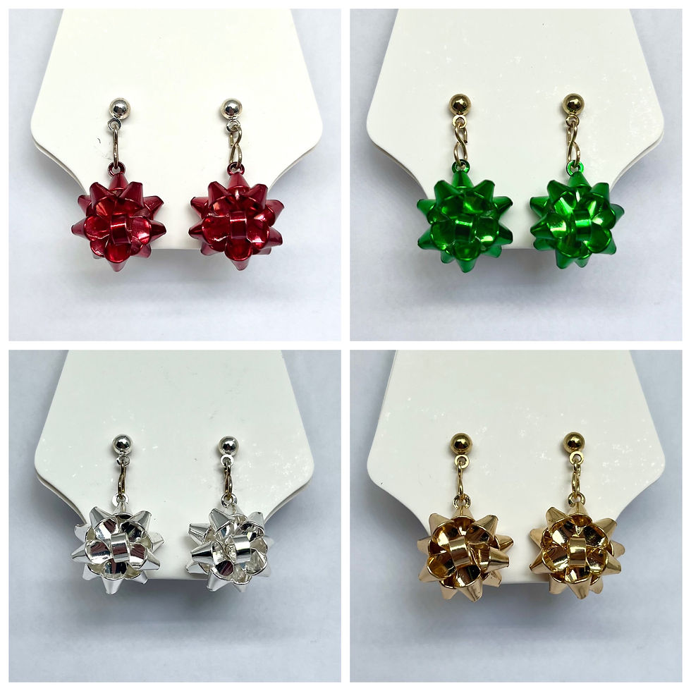 Present Bow Earrings