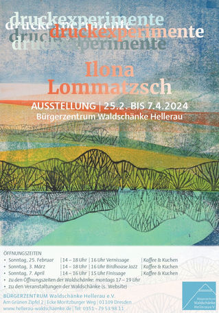 Ilona Lommatzsch zeigt ihre Druckexperimente.