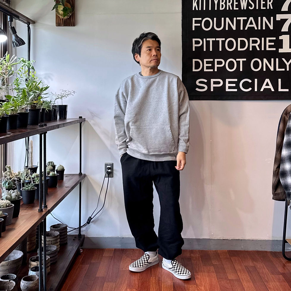 サムネイル： Cloveru Wide Sweat Crew "AOKI Muji"