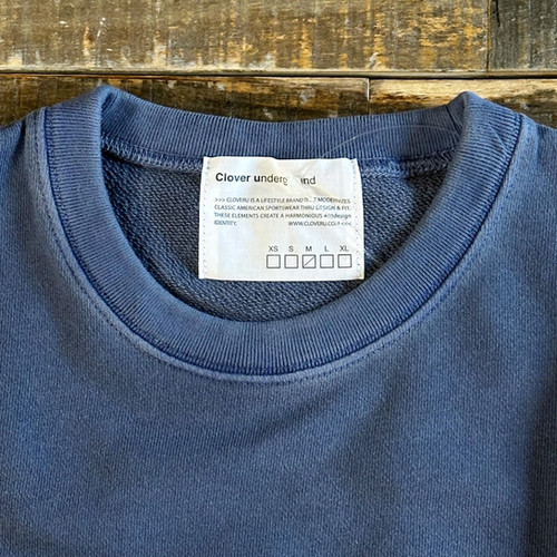 Cloveru 半端丈スウェット MUJI CREW / Surf Navy | BIZARRE GREEN