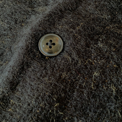 TOWNCRAFT® with Cloveru® 60s SHAGGY JAQUARD CARDIGAN | BIZARRE GREEN