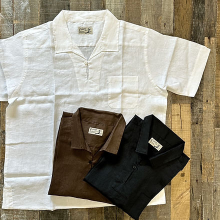 Cloveru® COMFORT LINEN SKIPPER SHIRTS | BIZARRE GREEN
