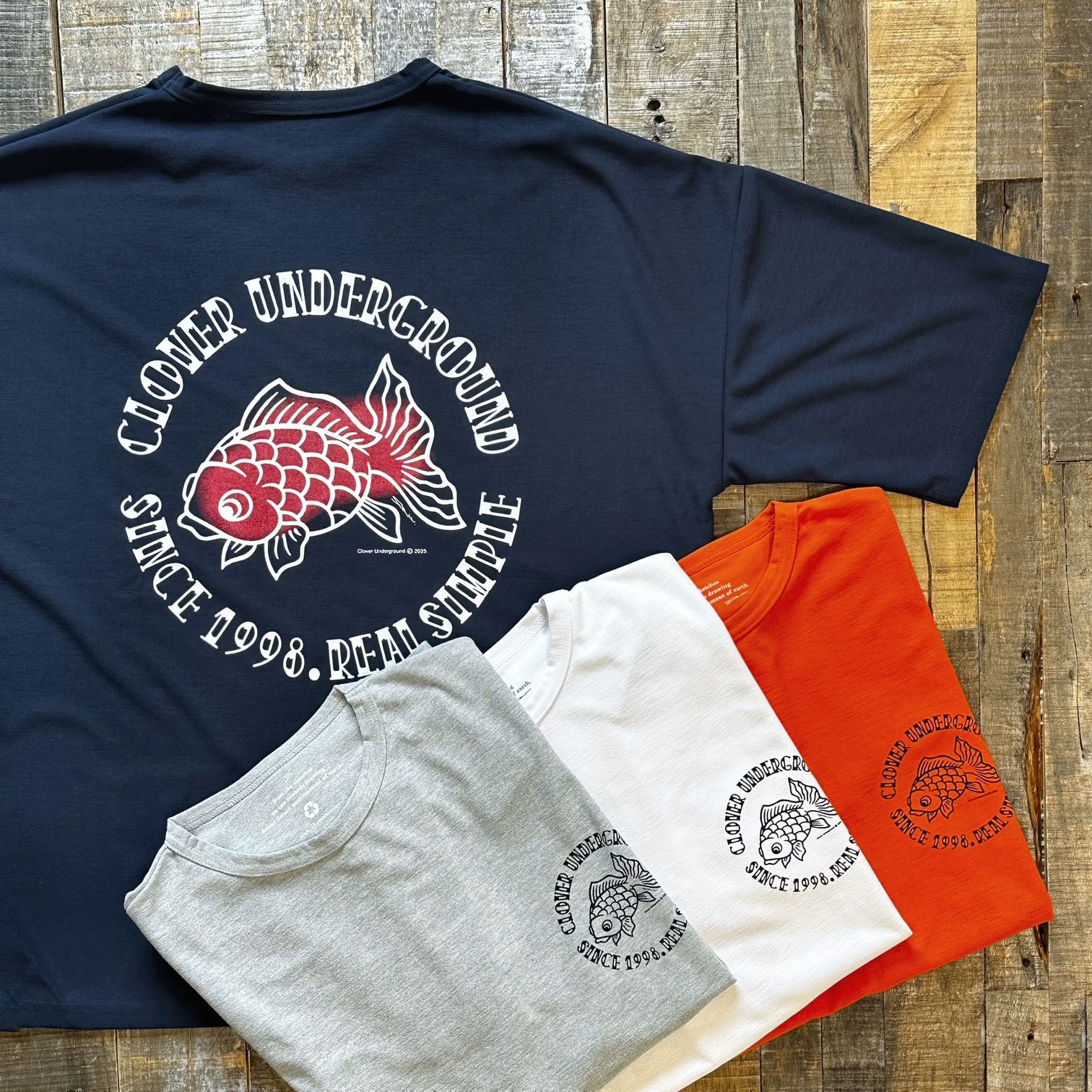 Cloveru® Recycle WIDE Tee【GOLD FISH】