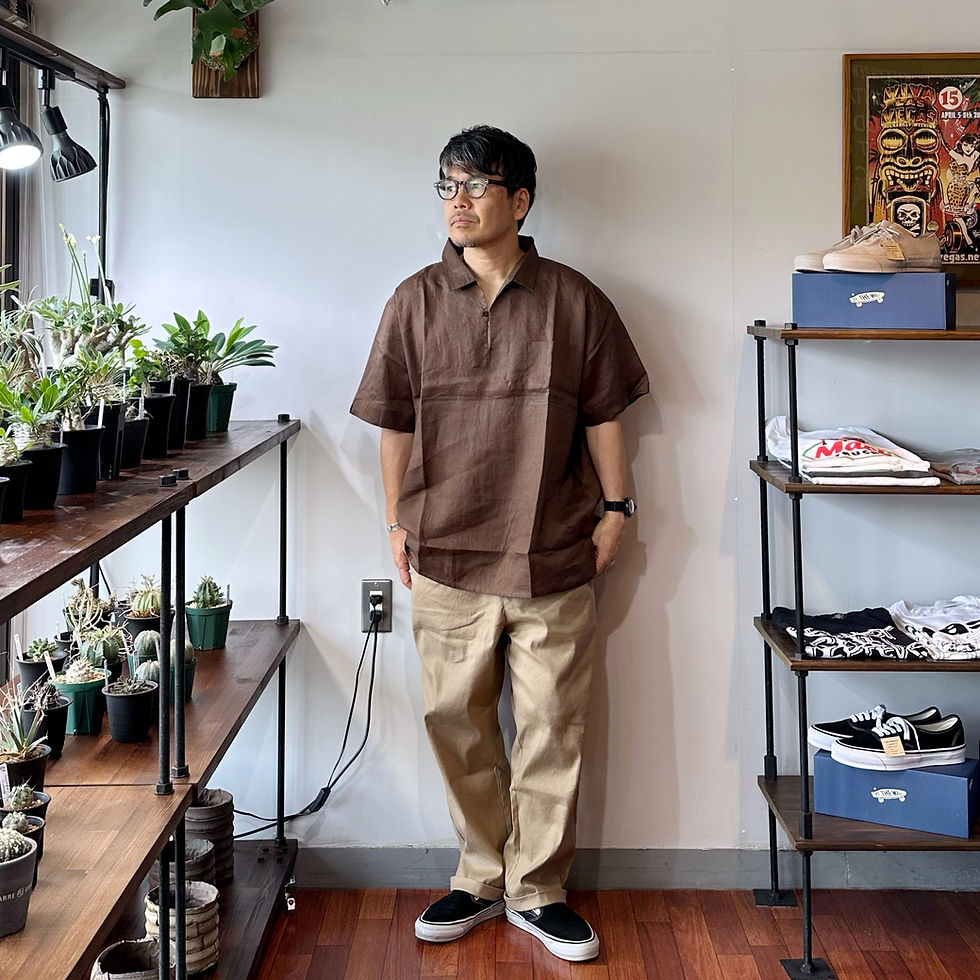サムネイル： Cloveru® COMFORT LINEN SKIPPER SHIRTS