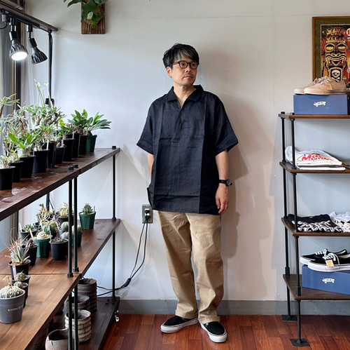 Cloveru® COMFORT LINEN SKIPPER SHIRTS | BIZARRE GREEN