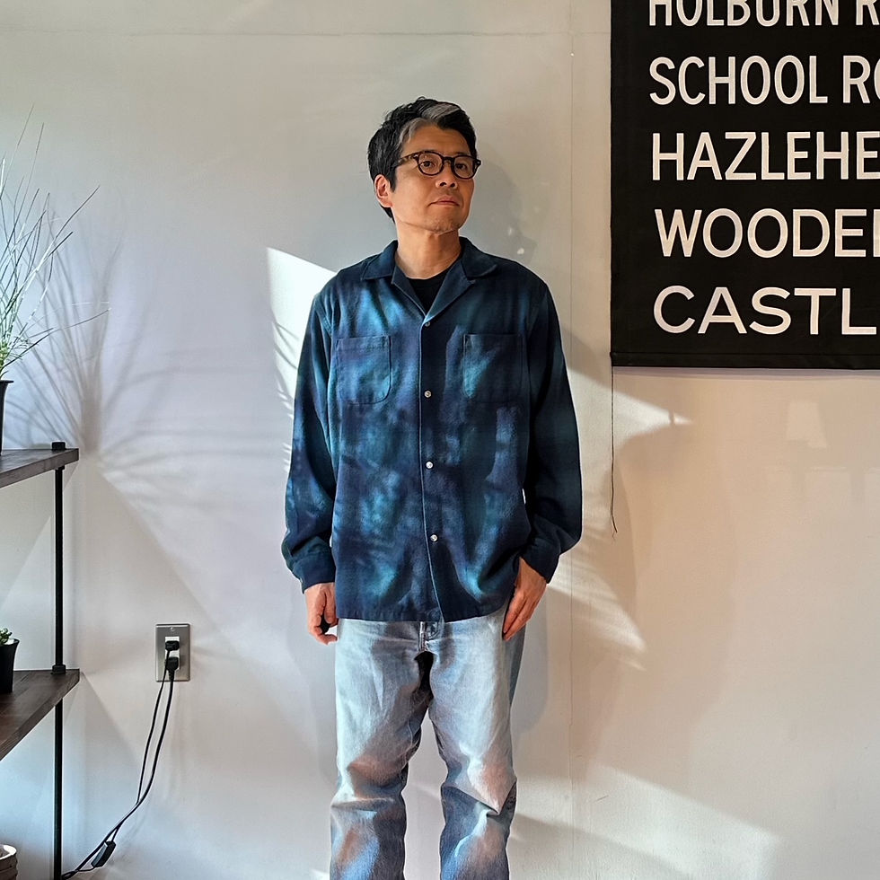 サムネイル： TOWNCRAFT / 60S LOOP COLLAR NEL OMBRE SHIRTS