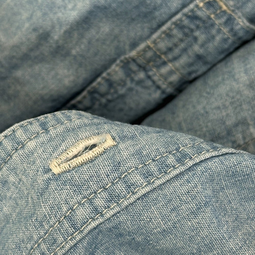 T.K. GARMENT SUPPLY with Cloveru Limited Chambray Shirts. -BLUE