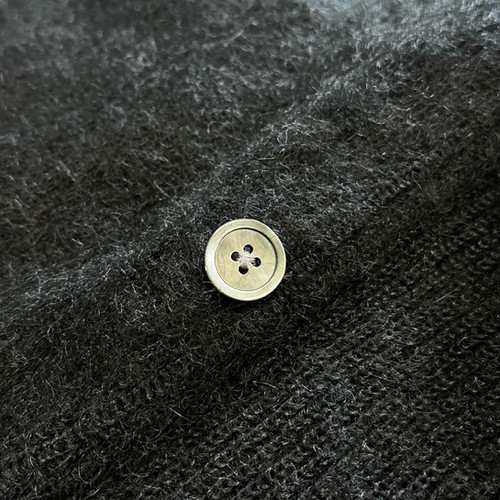 Cloveru® Simple Wool Mohair Cardigan（BLACK） | BIZARRE GREEN