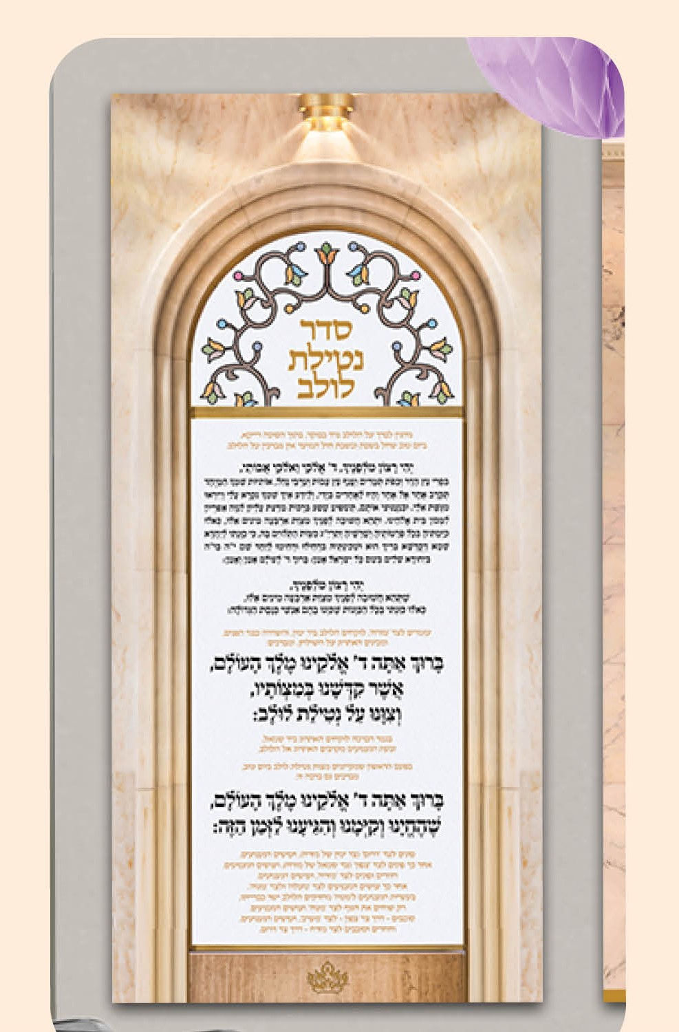 נוי סוכה - סדר נטילת לולב