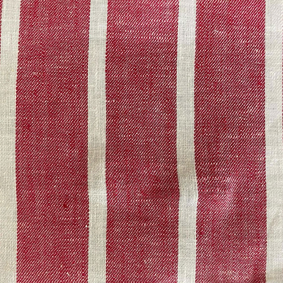 CAMISA LINO ROJO PALIDO RAYA BLANCA LA-014