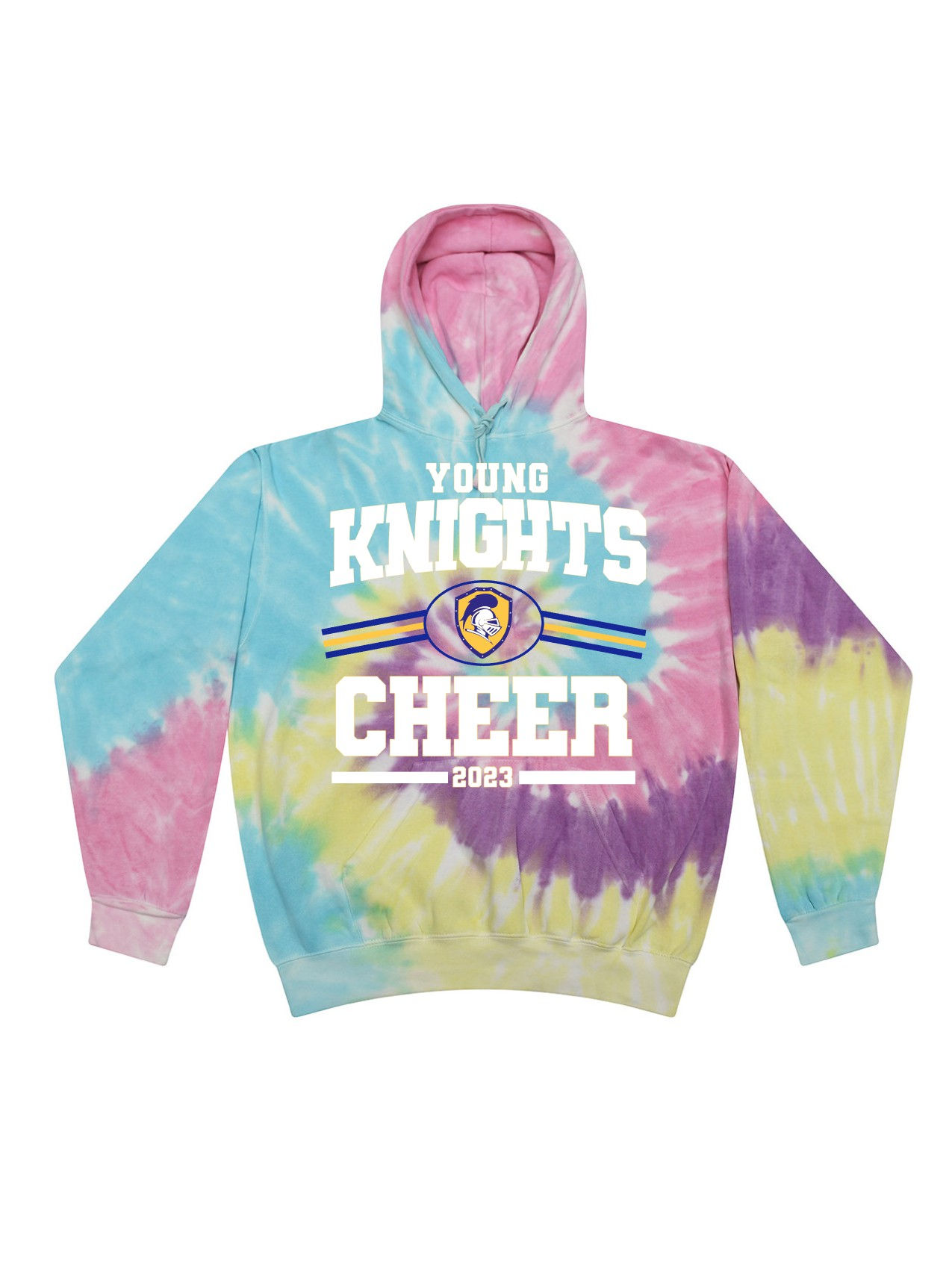 Uni-sex YK Knights Cheer Tye-Dye Hoodie