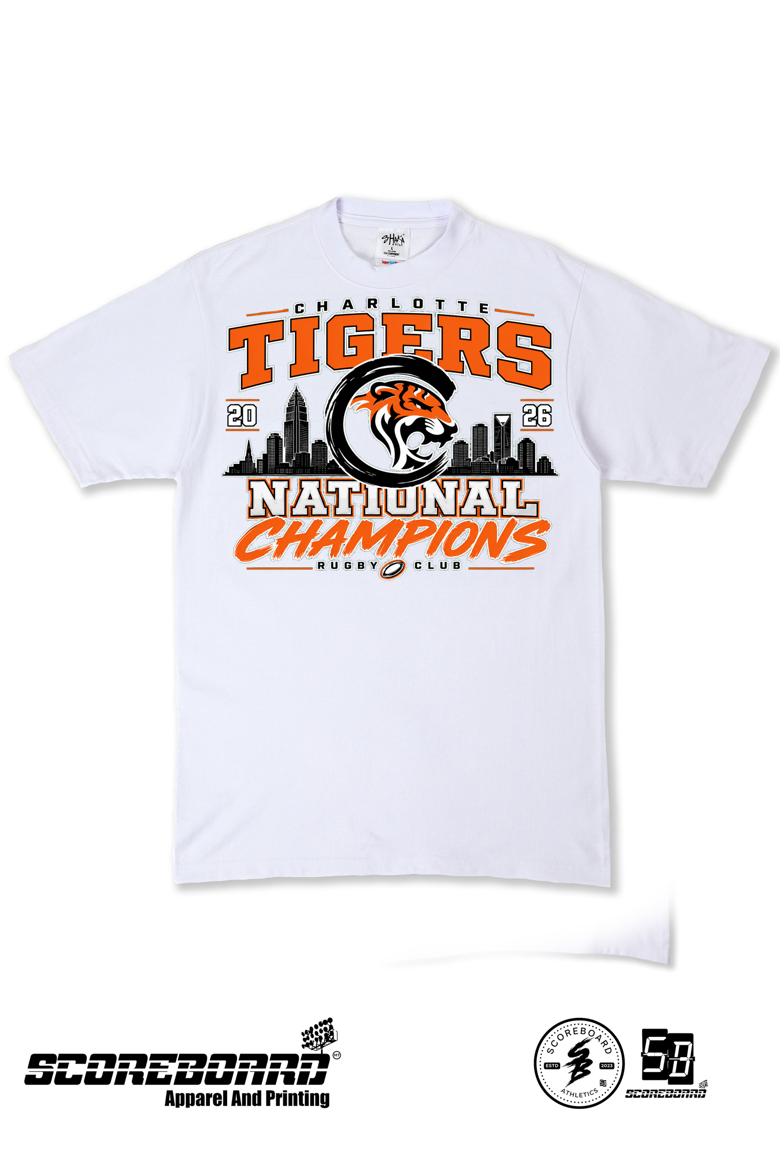 Charlotte Tigers Rugby "National Champions" T-shirt